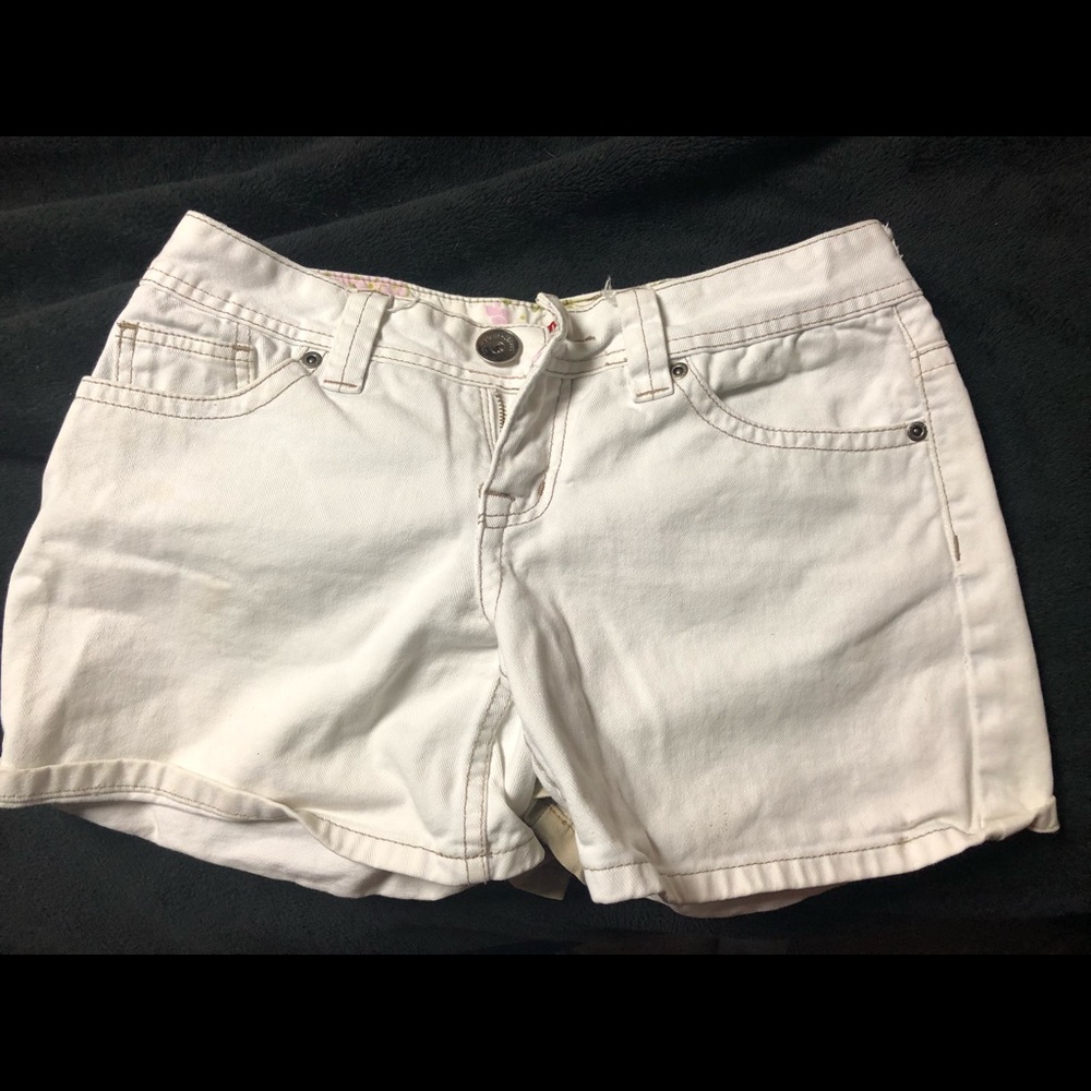 Size 3 white jean shorts